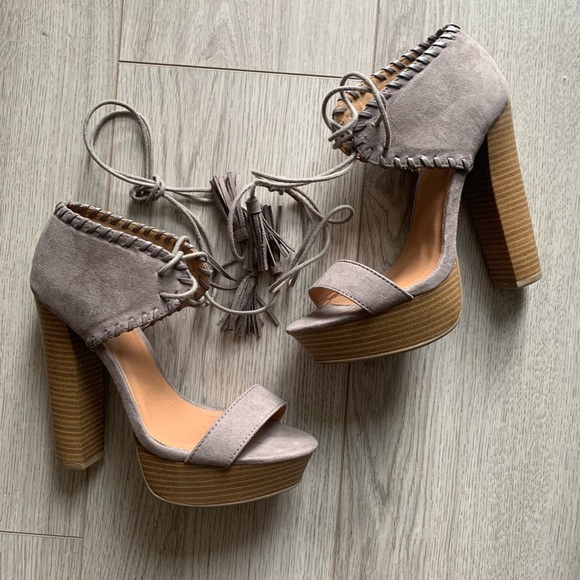 Lace Up Heels - Picture 1 of 5